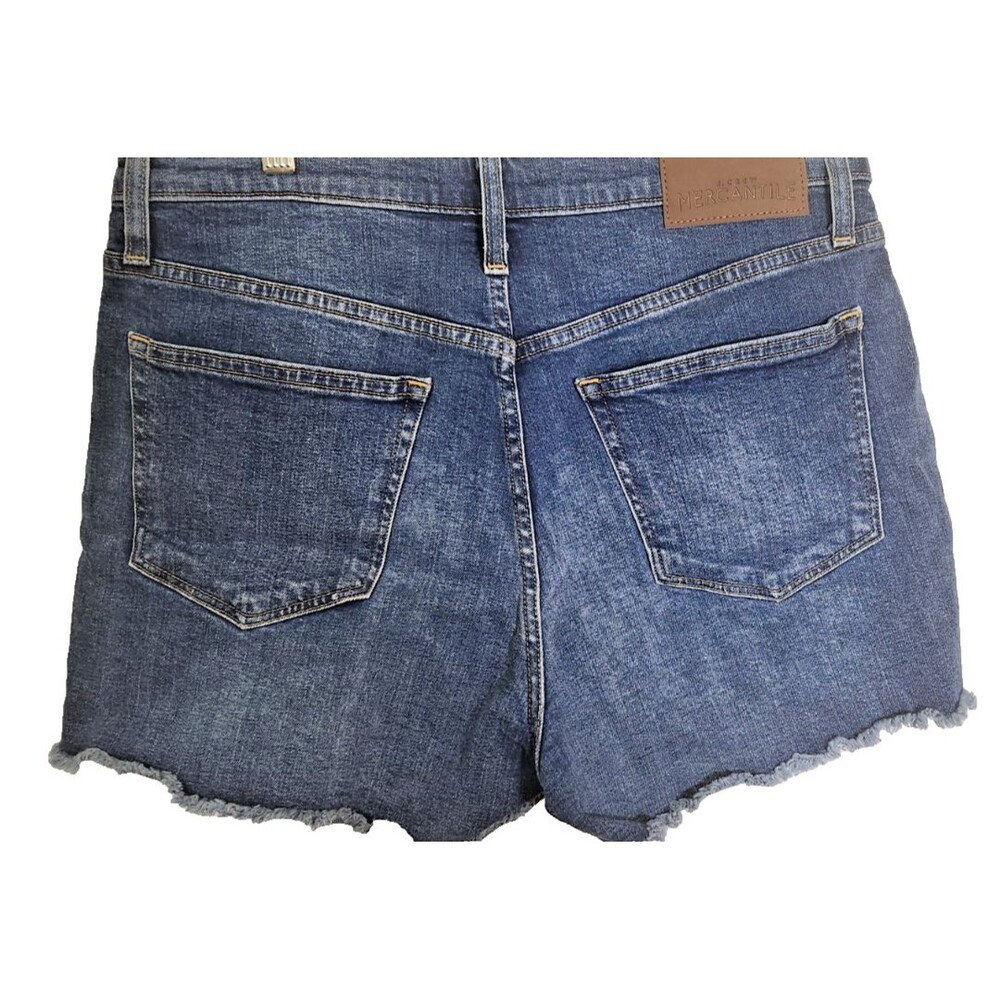 J. Crew Mercantile Shorts Women 29 Blue Denim Raw Hem Cutoff Casual Beach - Picture 2 of 11